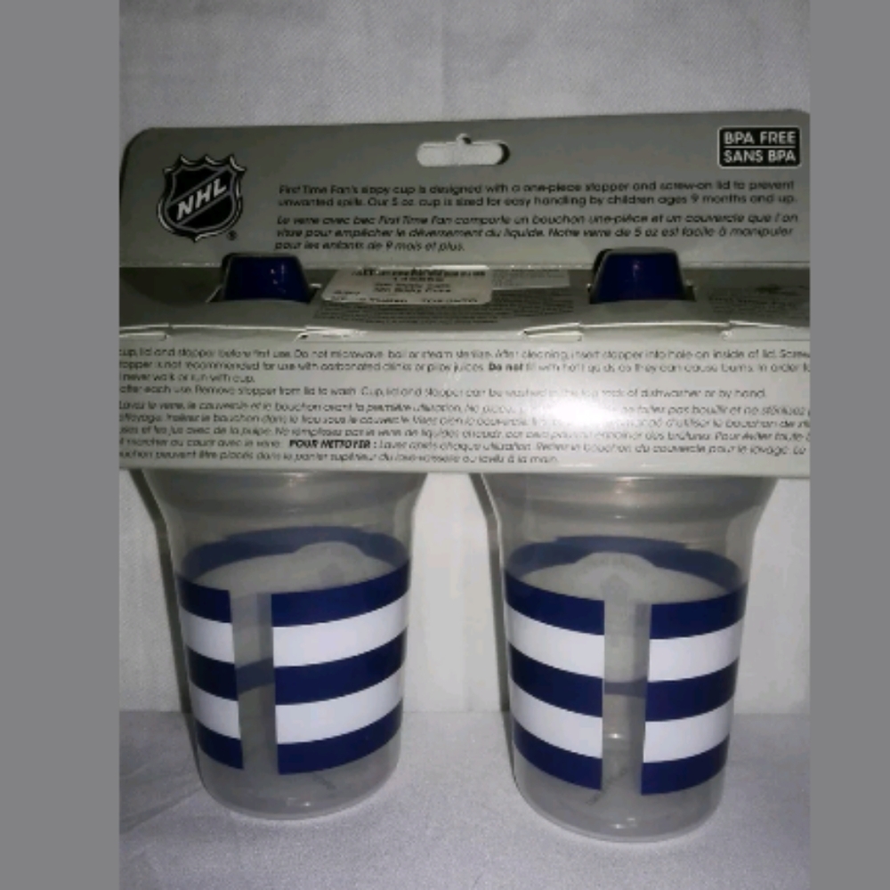 NOS Toronto Maple Leafs Pair Spill Proof 5oz Sippy - Picture 3 of 5